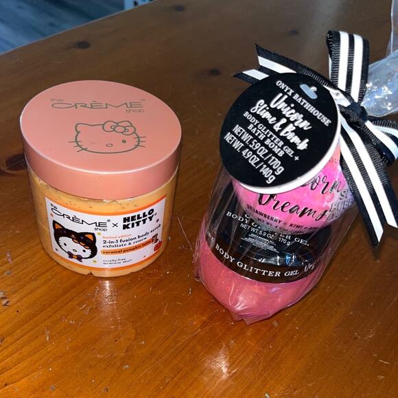 Hello Kitty Body Scrubs and unicorn bathbomb and body glitter - Picture 2 of 2